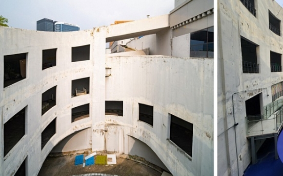 Abandoned spiral ramp turns into public art space in Seoul