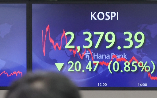 Seoul shares open lower on renewed recession woes