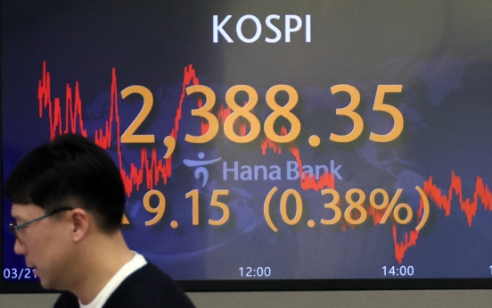 Seoul shares open higher on eased banking crisis woes