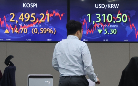 Seoul shares up on tech, battery gains amid recession woes