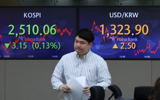 Seoul shares end lower ahead of key inflation data