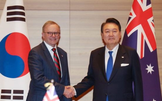 S. Korean, Australian leaders agree to further expand defense cooperation