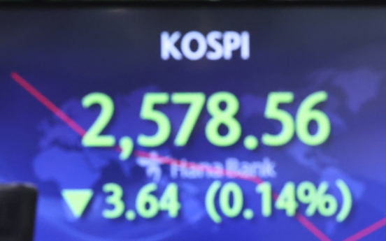 Seoul shares open nearly flat amid eased recession woes