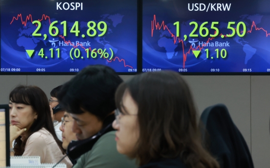 Seoul shares fall as rate hike concerns linger