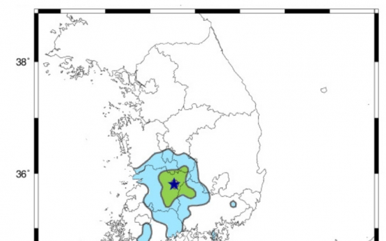 3.5 magnitude quake strikes North Jeolla Province: weather agency