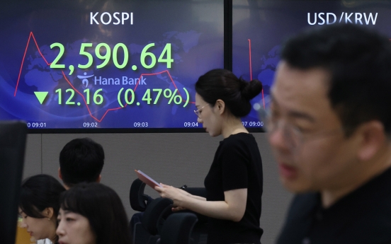 Seoul shares start lower on decline in autos, chemicals