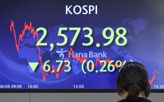 Seoul shares down for 5th day; Korean won sharply falls