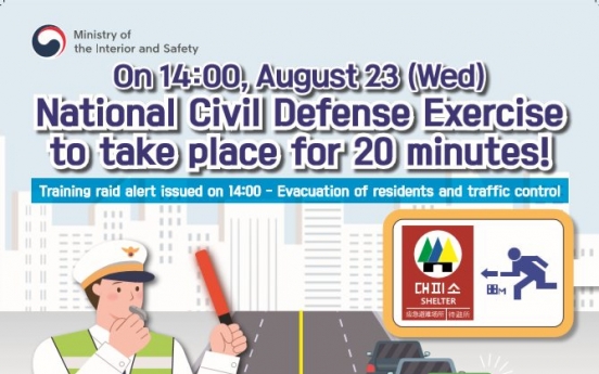 Nationwide civil defense drill to take place Wednesday