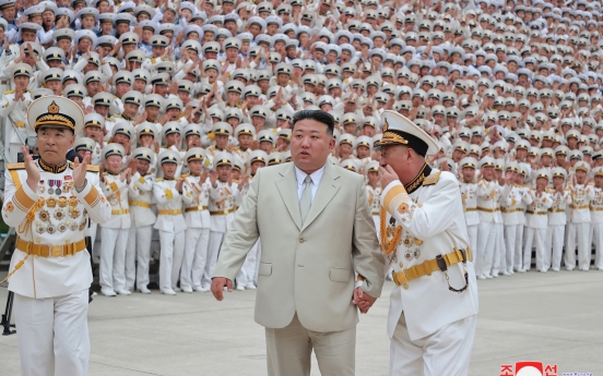 N. Korea's Kim visits navy command, calls for bolstering naval forces
