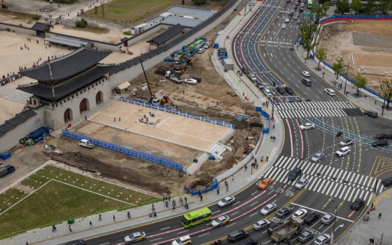 Gwanghwamun's Joseon-era stage to be unveiled Oct. 15