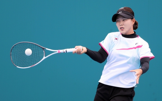 Mun Hye-gyeong wins women's singles gold in soft tennis