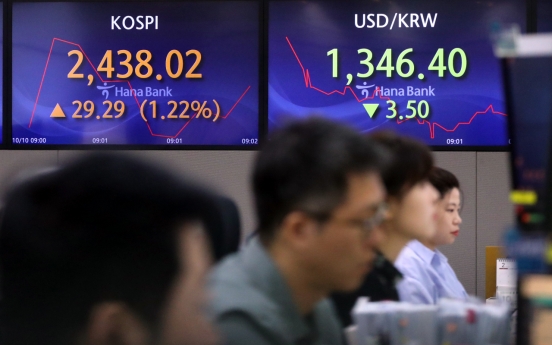 Seoul shares open higher on US gains; Israel-Palestine conflict adds uncertainties