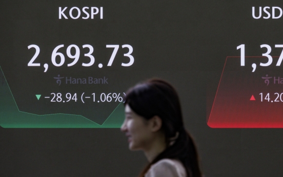 Seoul shares close lower ahead of US Fed meeting; won sharply down
