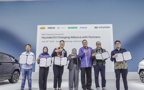 [Photo News] Hyundai EV charging alliance in Indonesia