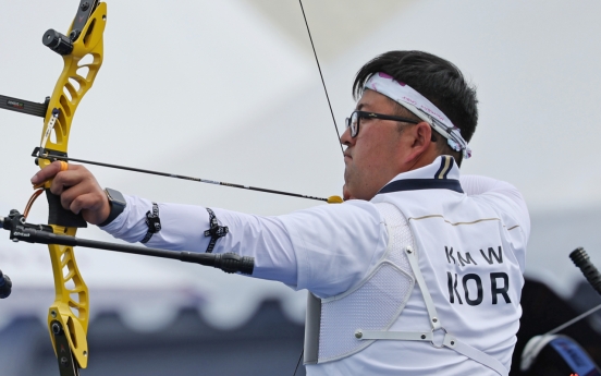2-time gold medalist Kim Woo-jin wins men's archery ranking round