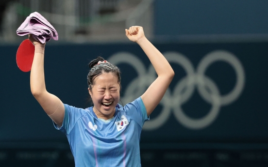 Shin Yu-bin reaches women's singles semifinals in table tennis