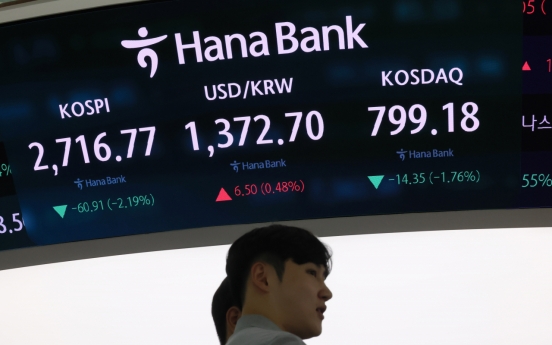 Seoul stocks open sharply lower on US losses amid slowdown woes