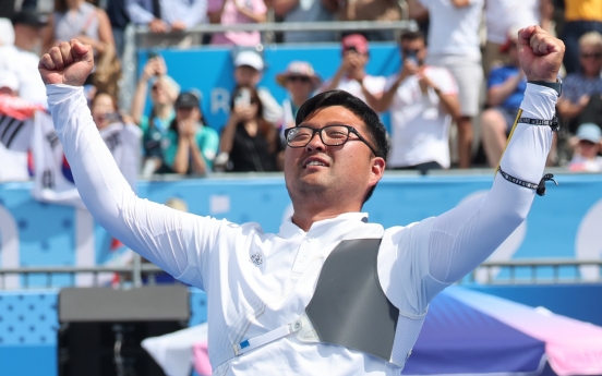 Kim Woo-jin wins men's individual archery title for 3rd gold in Paris