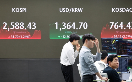 Seoul shares end over 1% higher on calmed recession woes