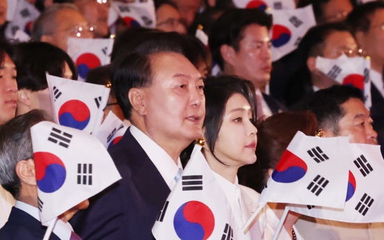 Yoon unveils unification vision in split celebration of Liberation Day