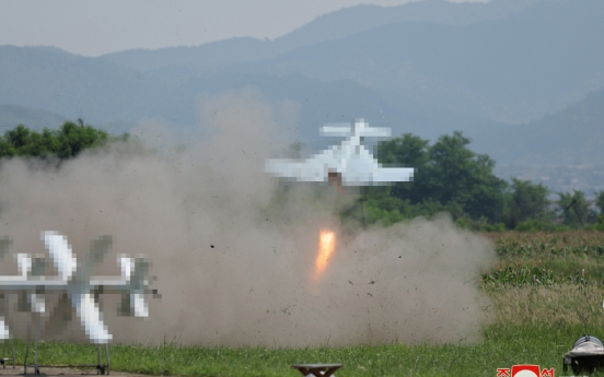 N. Korean leader oversees suicide drones test, calls for more production