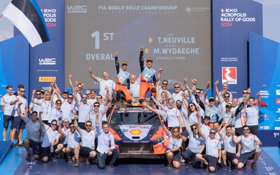 [Photo News] Hyundai sweeps podium at acropolis rally