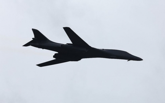 2 US B-1B bombers conducted joint drill with S. Korean Air Force on Oct. 1 Armed Force Day