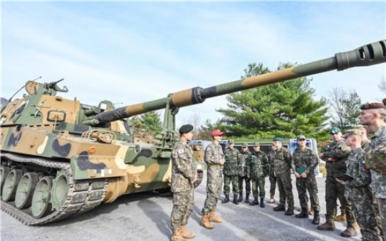 Foreign troops train with K9 howitzer, K2 tank in S. Korea