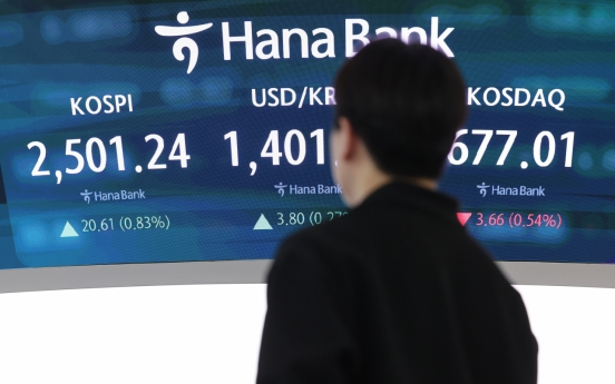 Seoul shares rise nearly 1% to top 2,500 on foreign buying