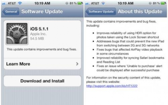 Apple’s iOS 5.1.1 update fixes bugs
