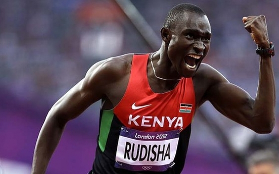 Rudisha wins 800m gold, breaks world record