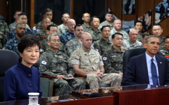 Park, Obama pay joint visit to Combined Forces Command