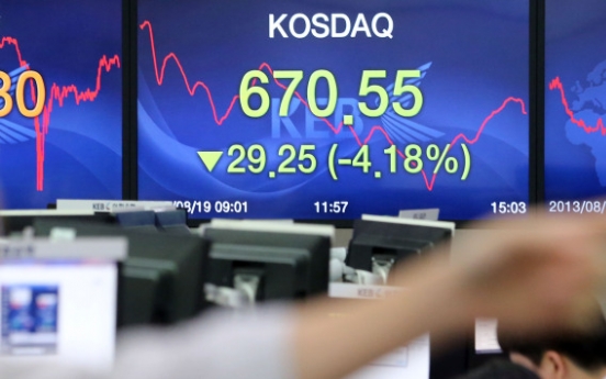 KOSPI falls to 6-month low