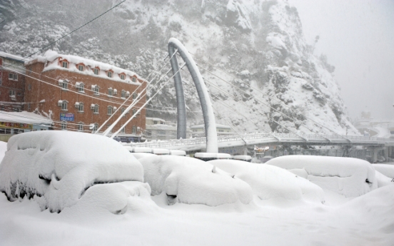 Cold wave sweeps Korea; Snow paralizes Jeju airport