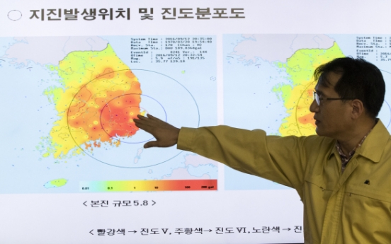 Magnitude-5.8 earthquake jolts southeastern S. Korea