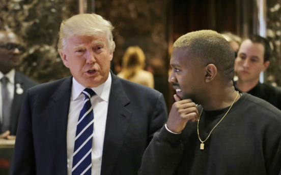 Kanye West emerges from hospital to meet Trump