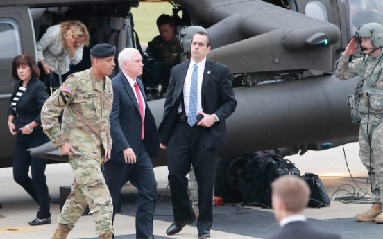 US VP Pence near DMZ after failed N. Korea missile