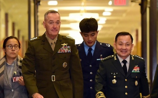 Korean, US military chiefs reaffirm full defense posture against N. Korea