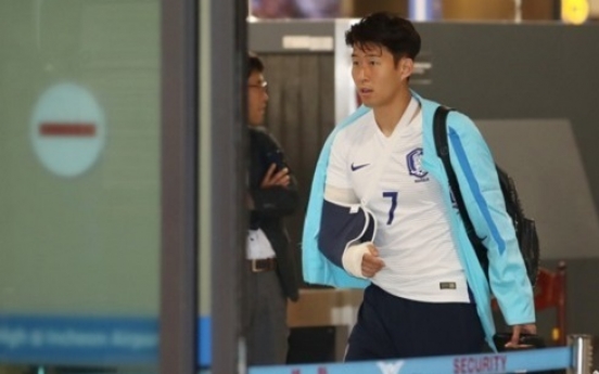 Tottenham's Son Heung-min leaves hospital after forearm surgery