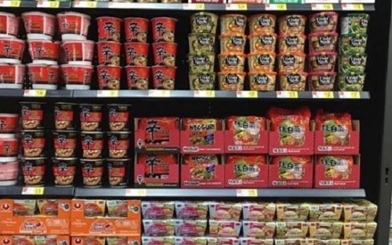 Nongshim‘s instant noodle sold at all Walmart stores in US