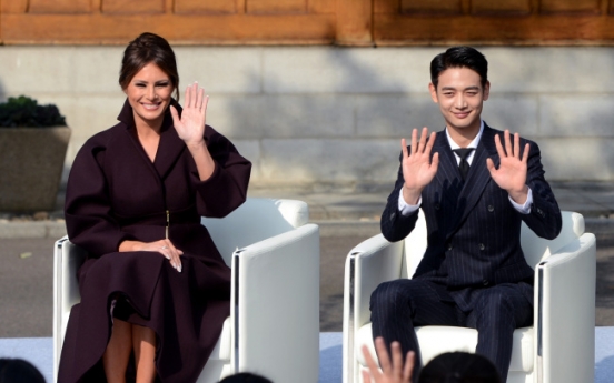 Melania Trump meets Minho of Shinee