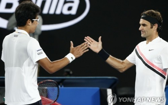 Federer hails Chung as future top 10 player
