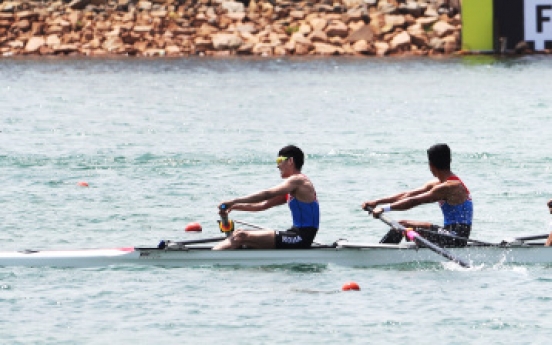 Unified Korean rowing team finishes last in qualification in Asiad debut