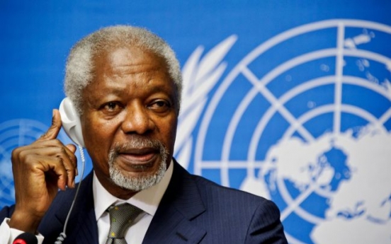 Moon offers condolences on death of ex-UN chief Kofi Annan