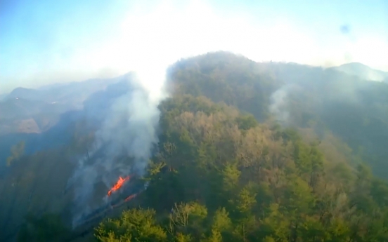 Fire in Suncheon burns 5 hectares of forest