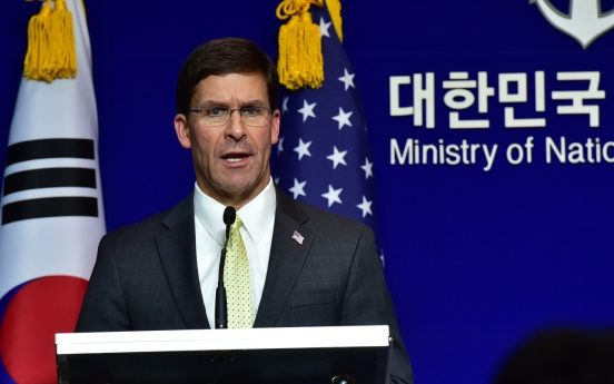 Wealthy South Korea should pay more for keeping US troops: Esper
