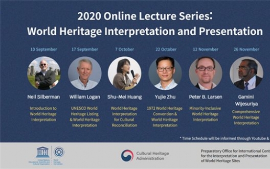 Online lectures on UNESCO World Heritage open Thursday