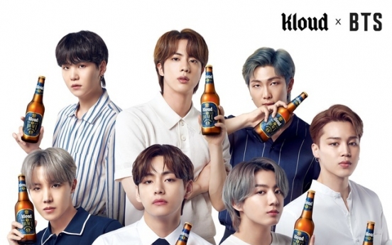 BTS represents Korean beer Kloud