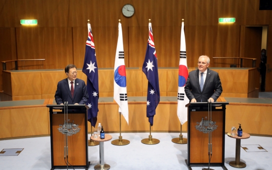 Korea, Australia adopt joint statement on South China Sea