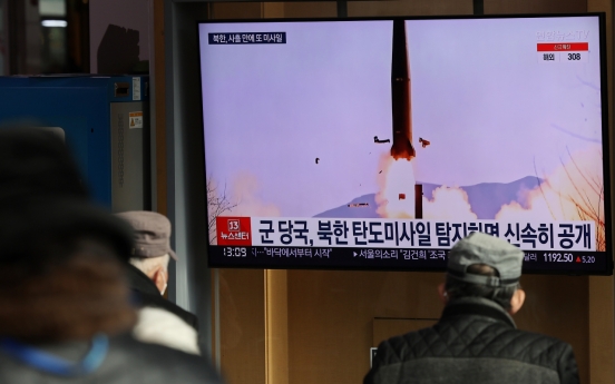 Nuke envoys of <b>S</b>. Korea, US, Japan hold phone talks over N. Korea'<b>s</b> latest projectile launches